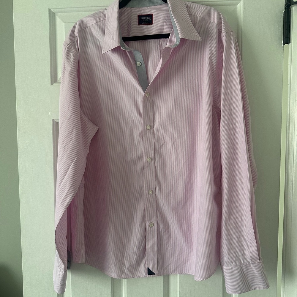 UNTUCKit Pink Dress Shirt Classic Cotton Blend